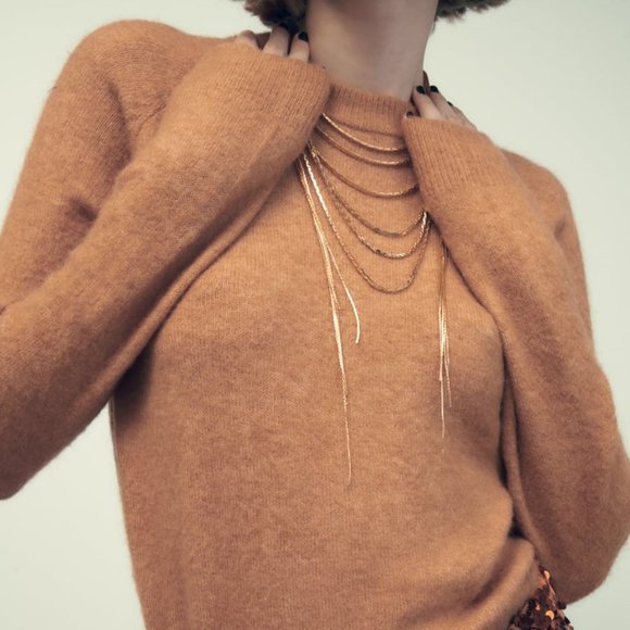 Zara Sweaters - NWT ALPACA AND WOOL BLEND ORANGE BROWN CAMEL SWEATER.